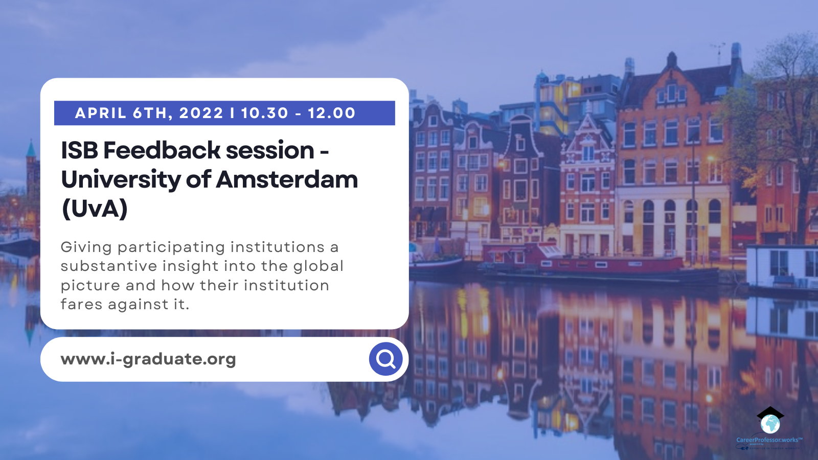 ISB Feedback Session 2022, University of Amsterdam (UvA) Expertise in